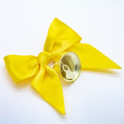 Бант с колокольчиком. Жёлтый. 10471 - фото 6399