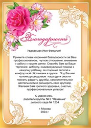 Диплом Воспитателя детского сада именной 9-19-087_А2.  Арт. 6445 6445