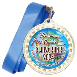 Медаль металлическая 50х38 мм. с лентой. Арт. 16 6511 6511