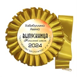 Розетка-медаль на ленте. 4 класс. Арт.  7022 7022
