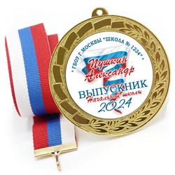 Медаль металлическая 70 мм стандарт. Арт. 7166 7166
