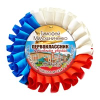 Медаль двухсторонняя металл "Посвящение в первоклассники" с лентой. Арт. 4826 4826