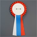 Заготовка с булавкой и хвостиками триколор. под значок 56 мм. Основной ярус можно любого цвета. 7408 - фото 12690